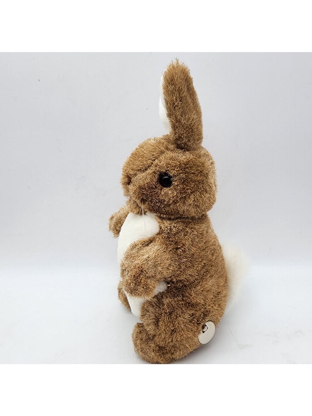 Eden Peter Rabbit Cottontail Bunny Plush Musical Wind Up 9" Brown Realistic Vtg